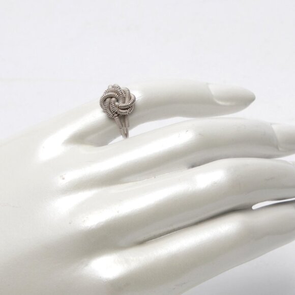Vintage Silver Knot Ring Mattenklopper Style Friendship Love Suriname Dutch - Picture 4 of 14